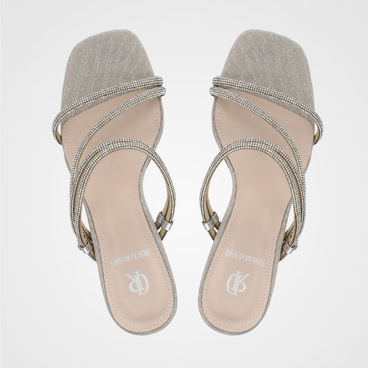 סנדל רצועות אלכסון יהלומים - 232-103-81