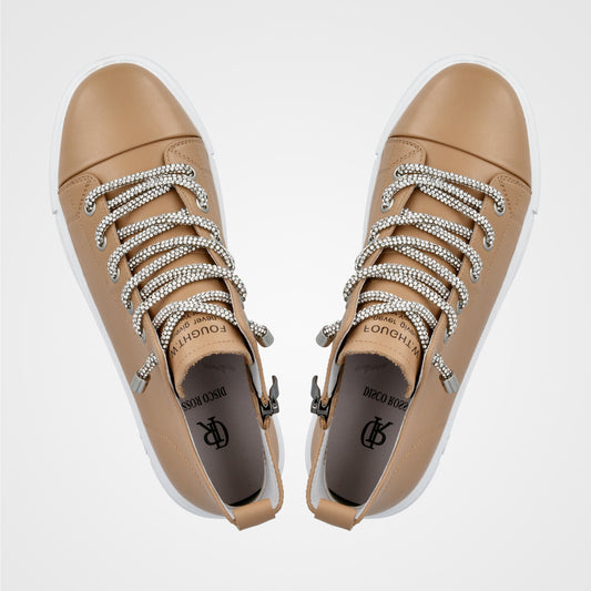 סניקרס גבוהות לנשים 3/4 שרוך יהלומים 232-7237-3