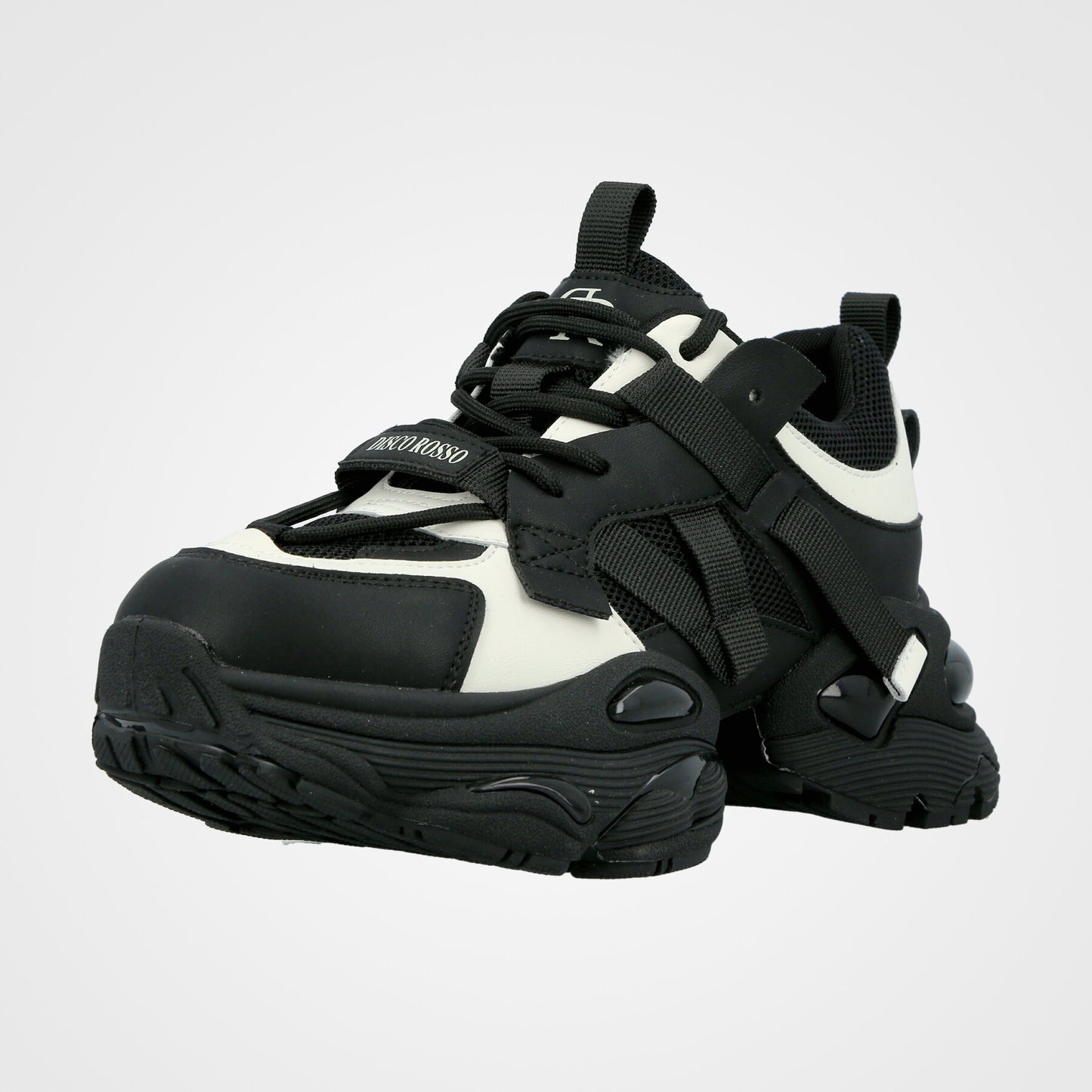 סניקרס שחורות לנשים רצועות צד - 241-788-1