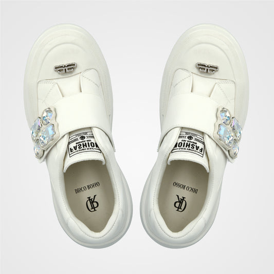 סניקרס לבנות סקוץ אבנים גדולות - 241-819-15