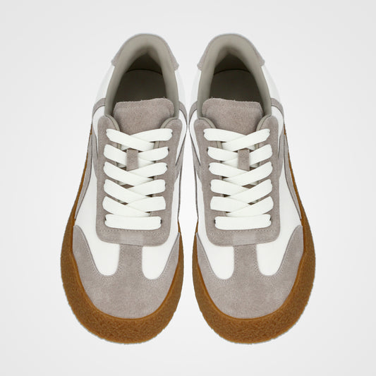 סניקרס שרוך סולייה חומה - 242-196-2