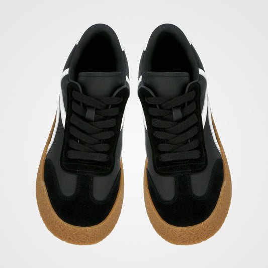 סניקרס שרוך סולייה חומה - 242-196-2