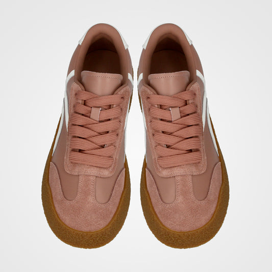 סניקרס שרוך סולייה חומה - 242-196-2