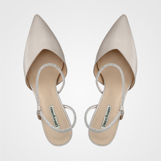 נעל כלה שאנל שפיץ רצועה יהלומים - 232-2007-8