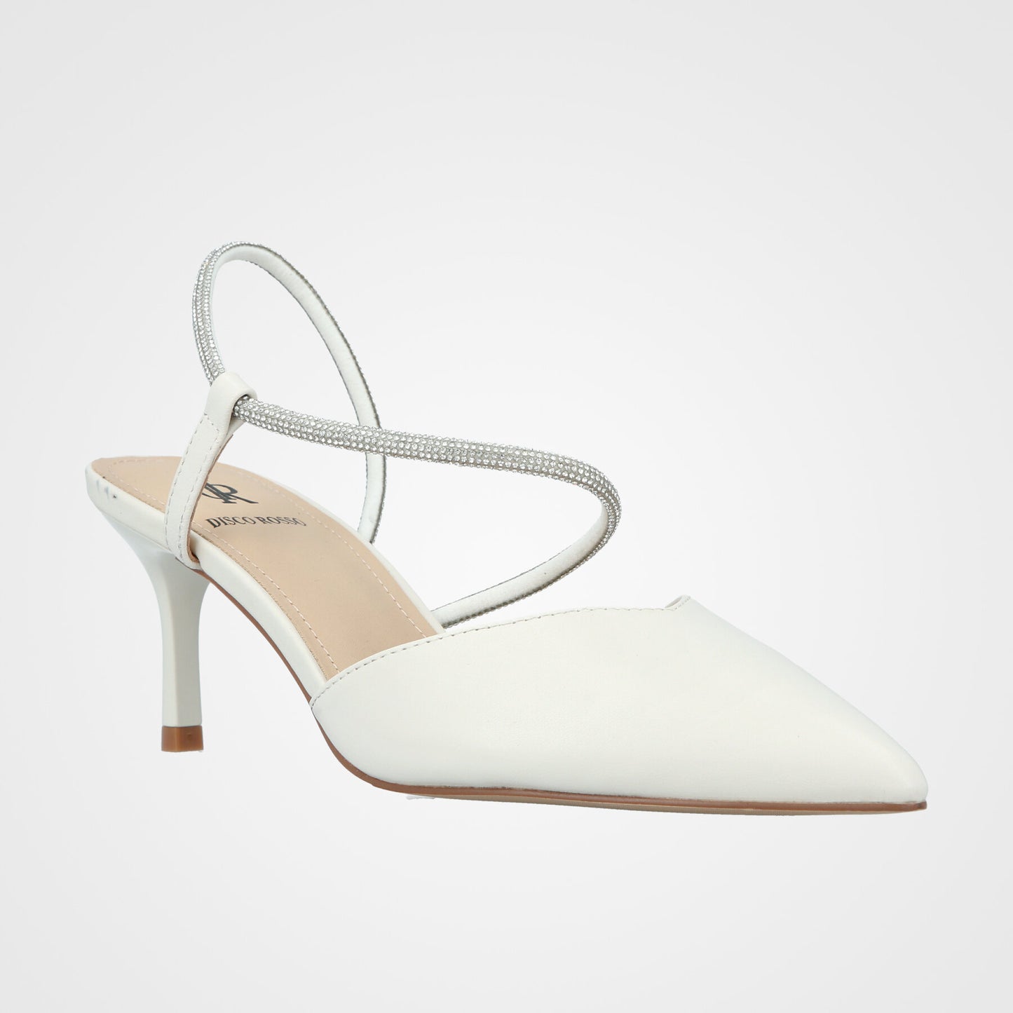 נעל כלה שאנל שפיץ רצועה יהלומים - 232-2007-8