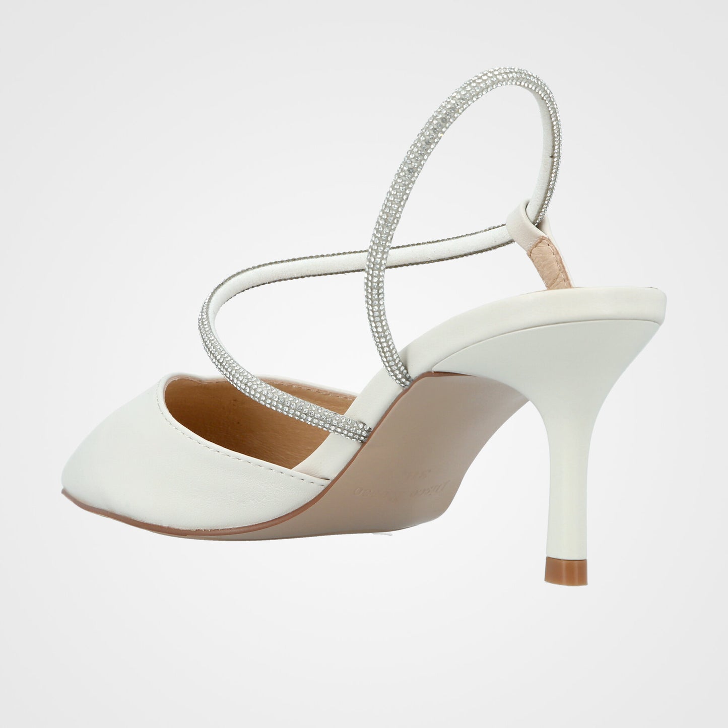 נעל כלה שאנל שפיץ רצועה יהלומים - 232-2007-8