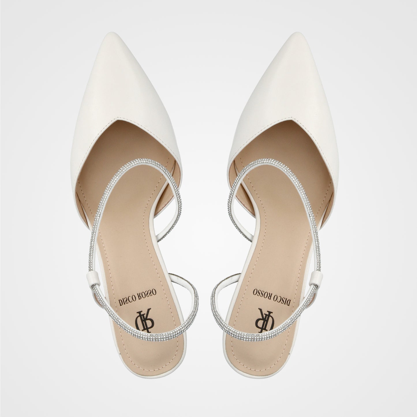 נעל כלה שאנל שפיץ רצועה יהלומים - 232-2007-8