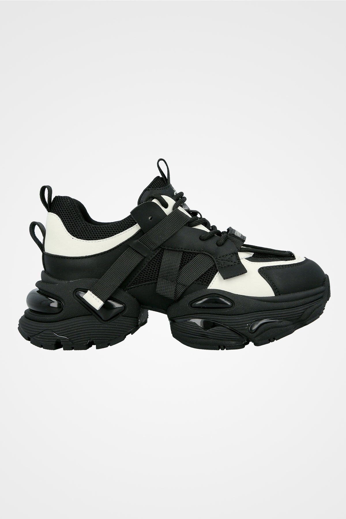 סניקרס שחורות לנשים רצועות צד - 241-788-1