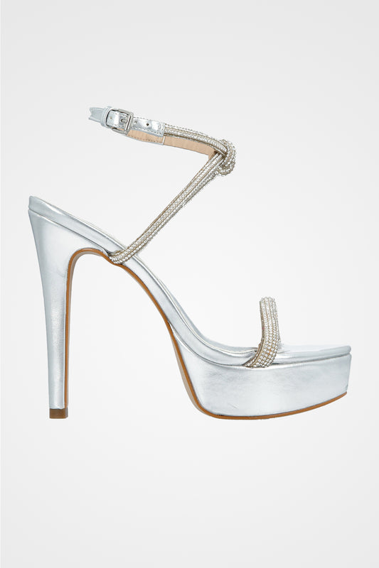 סנדל כלה 2 פסים טיליק יהלומים  12211-1752