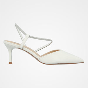 נעל כלה שאנל שפיץ רצועה יהלומים - 232-2007-8