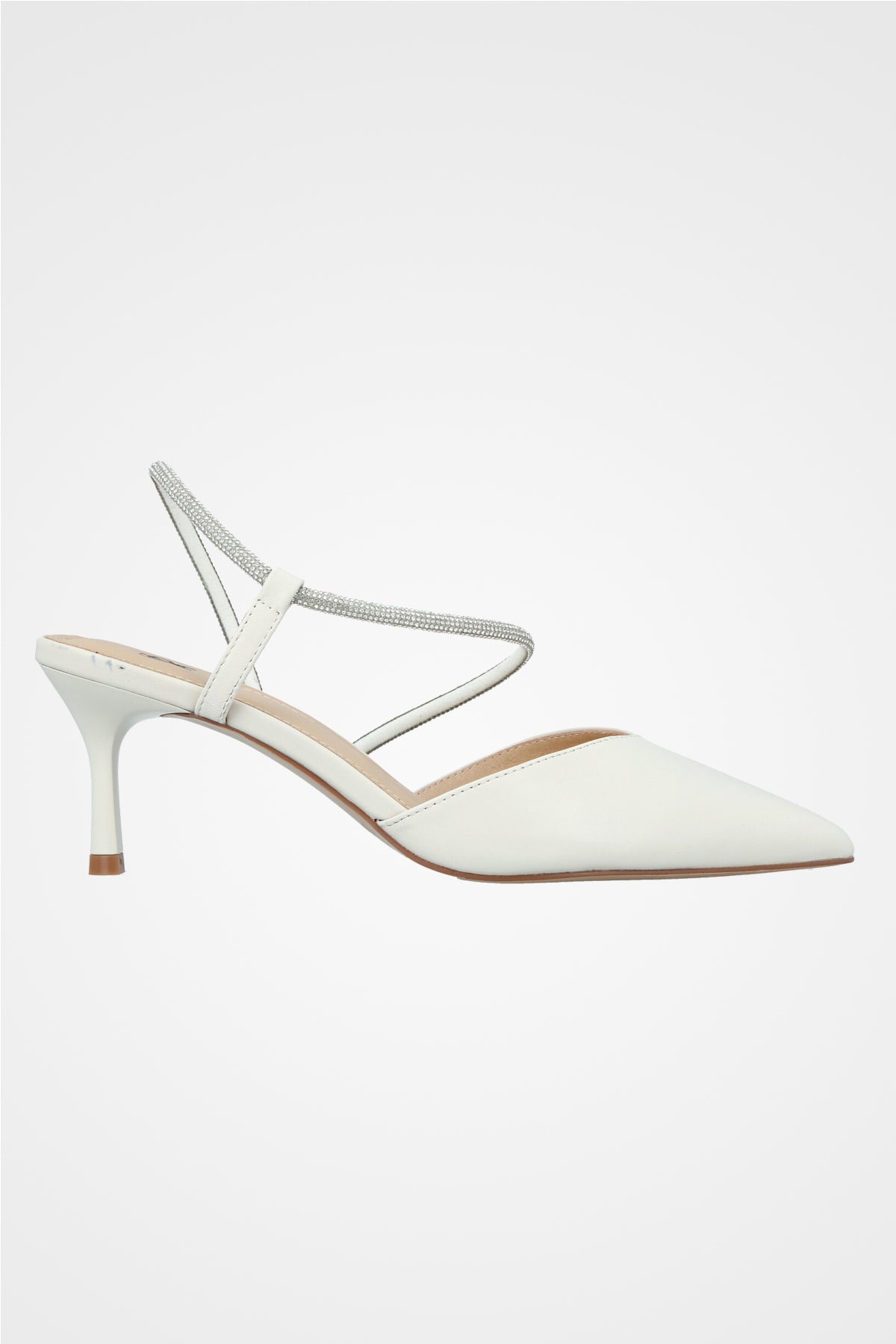 נעל כלה שאנל שפיץ רצועה יהלומים - 232-2007-8